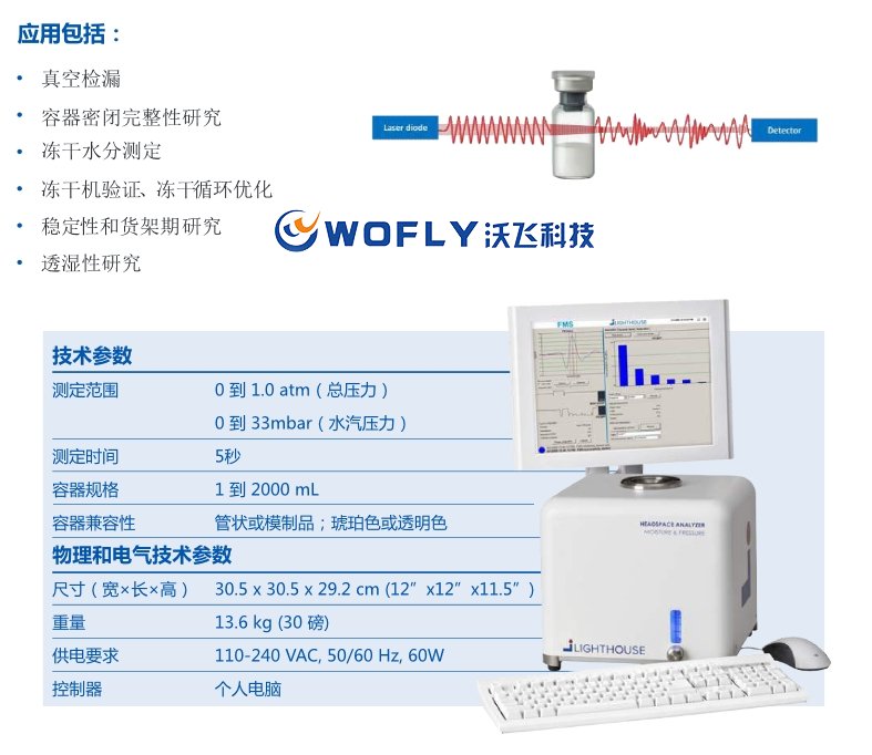 WITT威特FMS-1400水汽/真空度測試儀系統(tǒng)技術(shù)參數(shù)